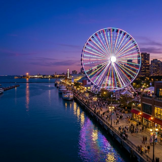 Navy Pier Vergnügungspark Lake Michigan